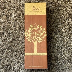 Egg Wooden Boar Bristle Brush